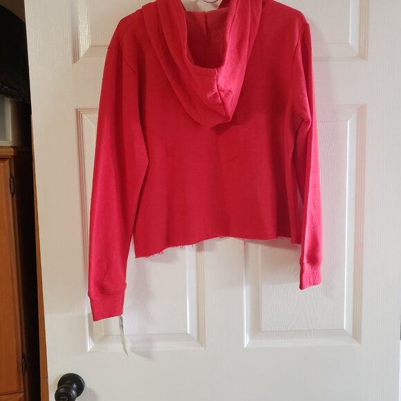 OSU Buckeyes Ohio State University Women's Frayed Hem Hoodie Size S New with Tag - Picture 7 of 9